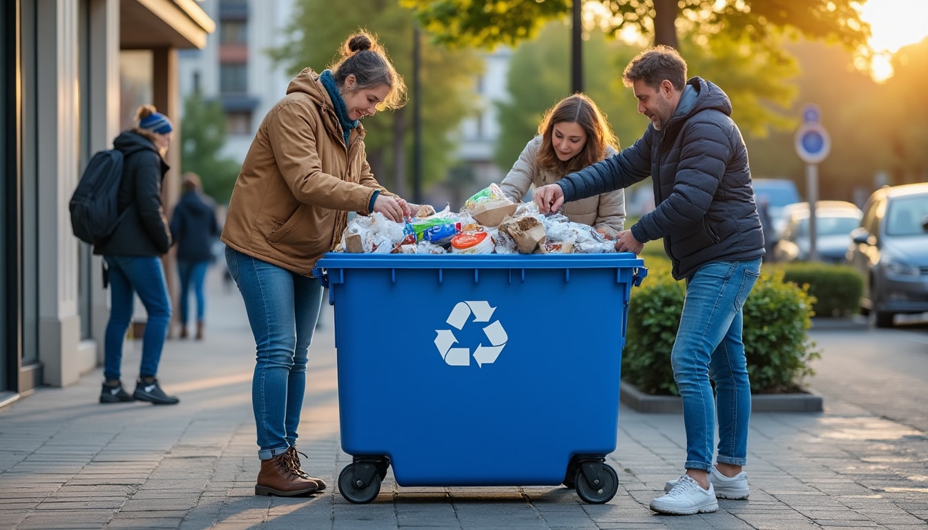 Illustration: Comprendre le rôle et la fonction de la benne bleue dans le tri des déchets