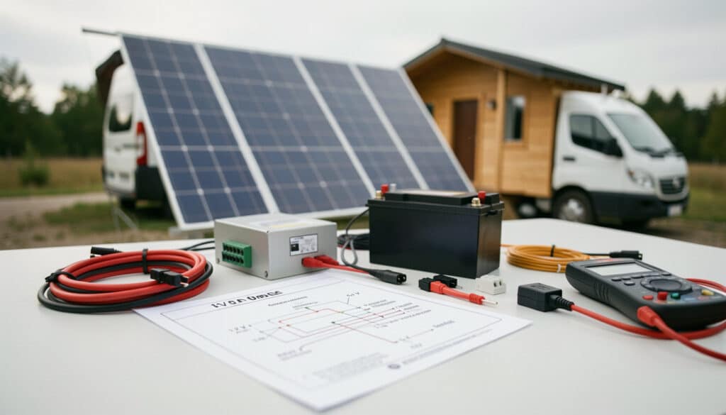 Schéma d’installation solaire 12 V et 24 V en PDF